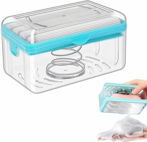 2-In-1 Portable Laundry Rolling Soap Box Soap Bar Box Dispenser With Rubber