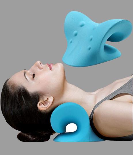 Expertomind Neck Relaxer Expertomind Neck Relaxer | Cervical Pillow | Neck & Shoulder Support for Pain Relief | Chiropractic Acupressure Massage | Durable and Soft | Portable & Easy to Carry - Blue Color Massager (Blue)